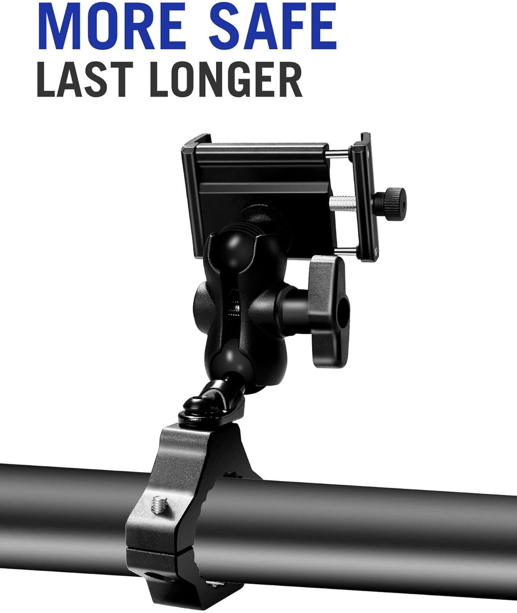 UTV Phone Holder, SXS Phone Holder Mount on 1.75"-2" Roll Cage Bar, Fits 4.7"-7.