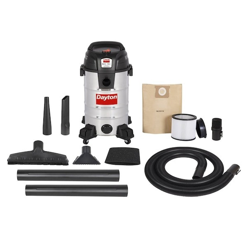 Dayton 61Hv86 General Purpose Wet/Dry Vacuum, 12 Gal, 1, 080 W
