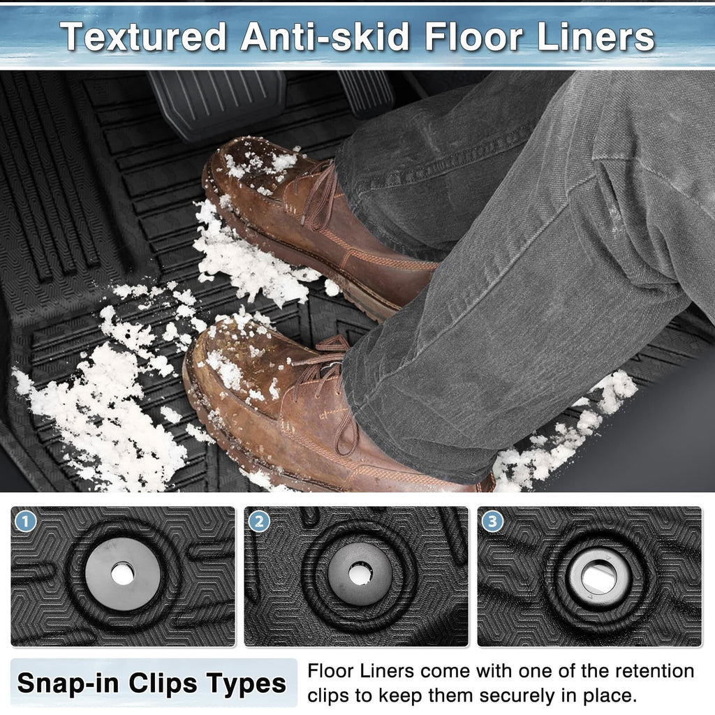 Mixsuper Custom Fit Front Floor Mats for 2014-2021 Ford Transit Connect with ...