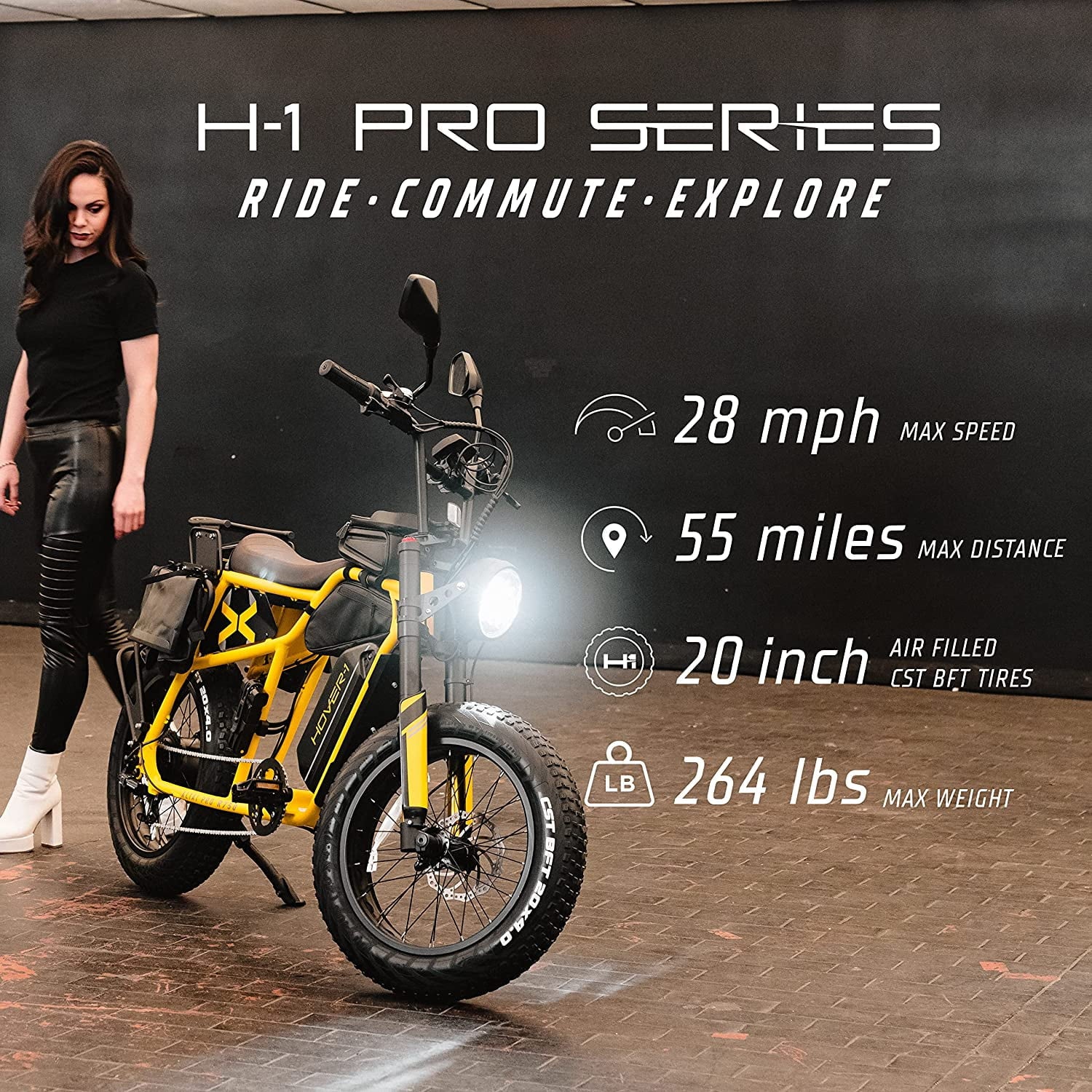 Hover-1 Pro Series Altai R500/R750 Electric Bicycle with 28 Mph Max Speed, 750W/500W Motor