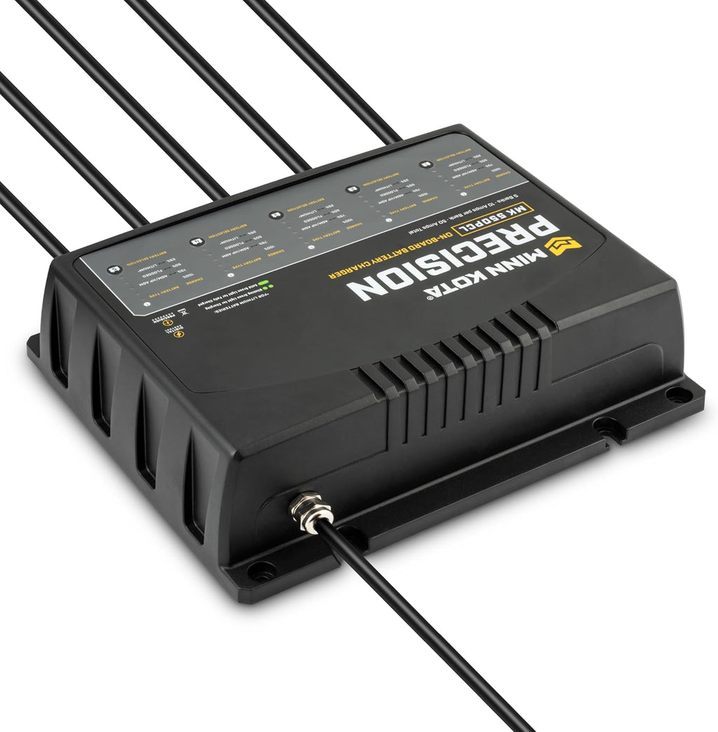 Precision MK-550PCL On-Board Marine Battery Charger – 5 Banks, 10 Amps Each