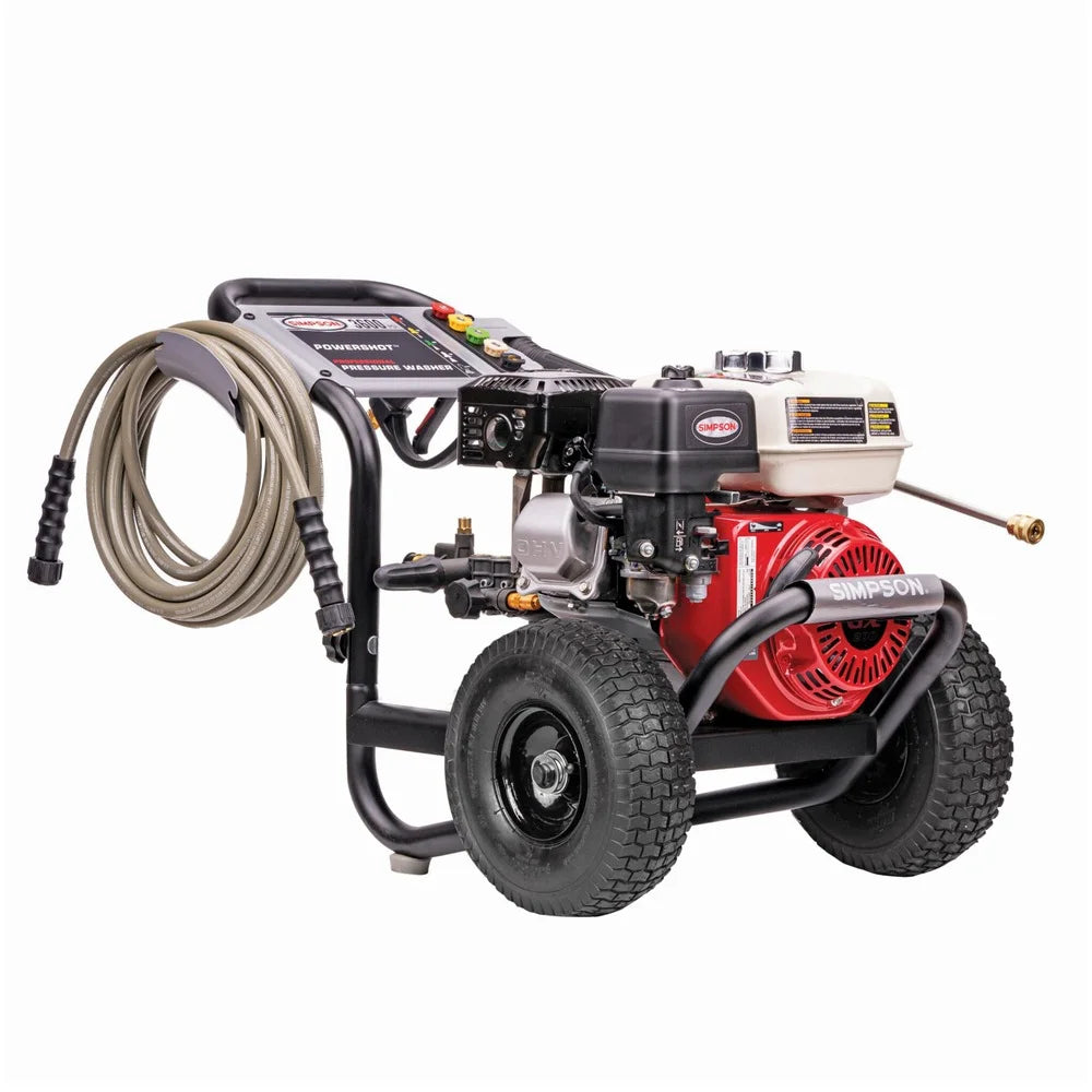Powershot 3600 Psi at 2.5 GPM HONDA® GX200 with Triplex Pump Cold Water Professional Gas Pressure Washer, 0 Voltage