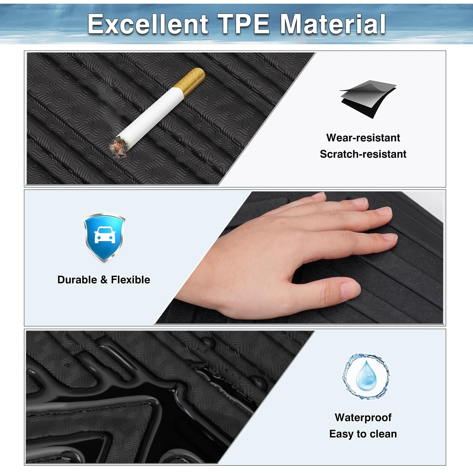 Mixsuper Custom Fit Front Floor Mats for 2014-2021 Ford Transit Connect with ...