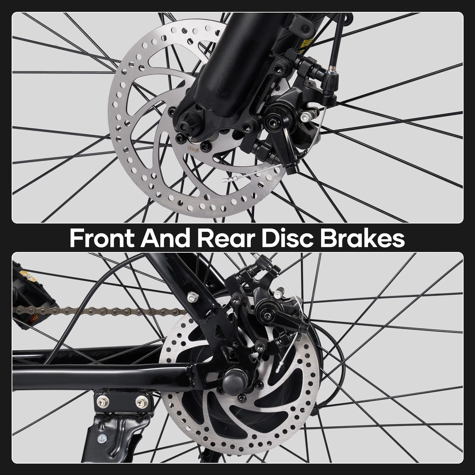 Electric Mountain Bike 26" for Adults, 350W Electric Bike 48V 20Mph with Front Suspension Fork for Mountain Beach Snow, UL2849