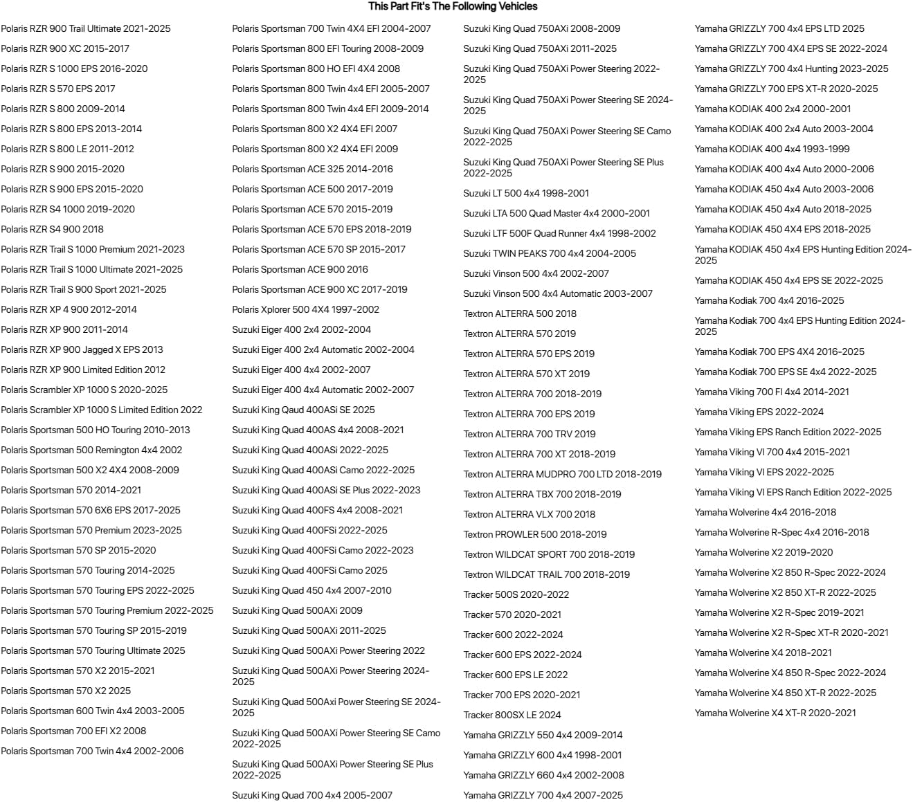 (4 Pack)  Terrabite Radial Tire 27X9-12 Medium/Hard Terrain for Kawasaki Teryx 800 2014-2024