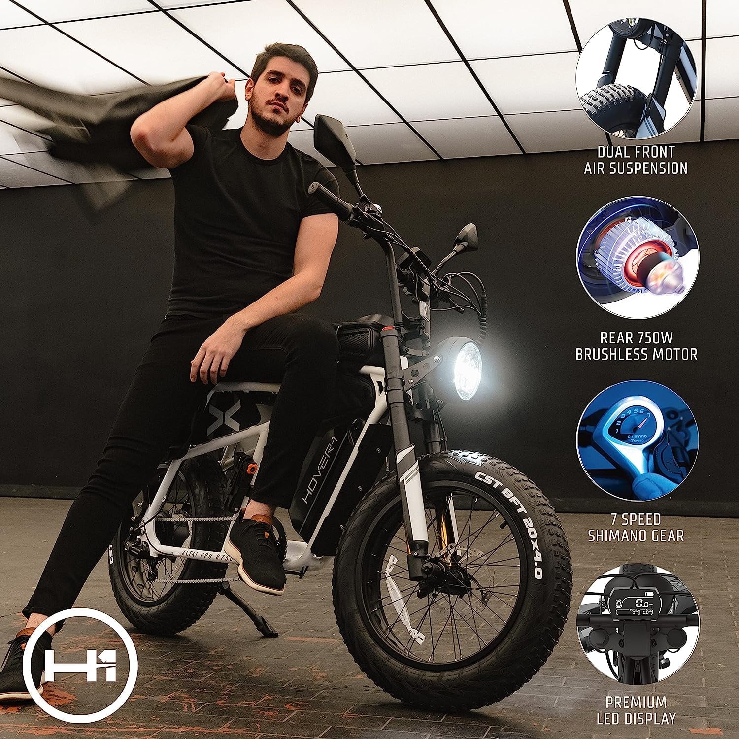 Hover-1 Pro Series Altai R500/R750 Electric Bicycle with 28 Mph Max Speed, 750W/500W Motor
