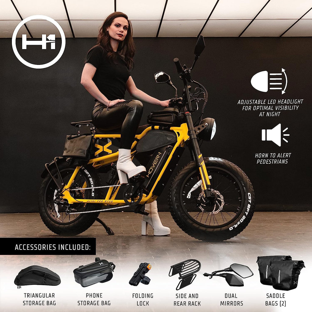 Hover-1 Pro Series Altai R500/R750 Electric Bicycle with 28 Mph Max Speed, 750W/500W Motor