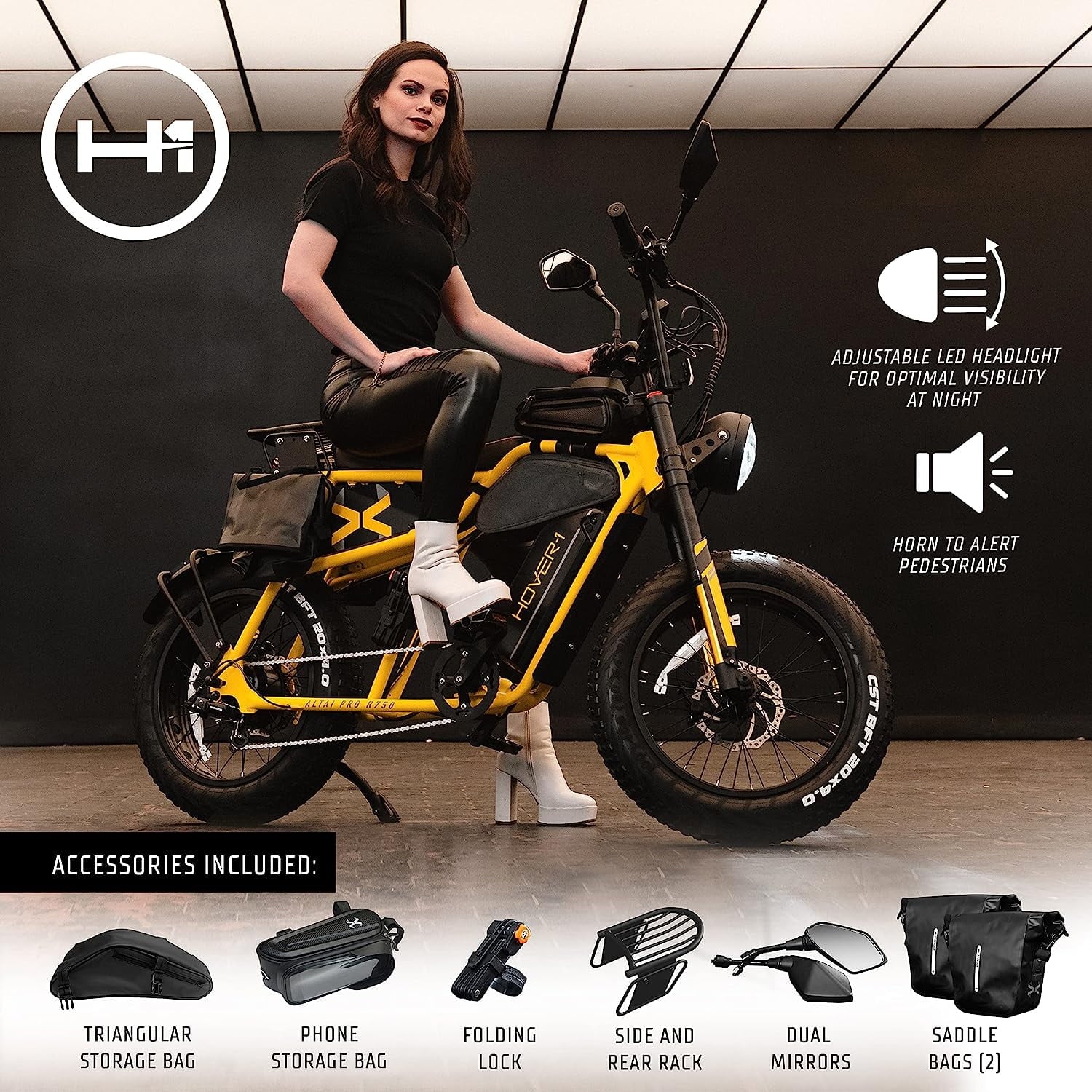 Hover-1 Pro Series Altai R500/R750 Electric Bicycle with 28 Mph Max Speed, 750W/500W Motor