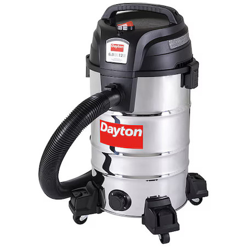 Dayton 61Hv86 General Purpose Wet/Dry Vacuum, 12 Gal, 1, 080 W