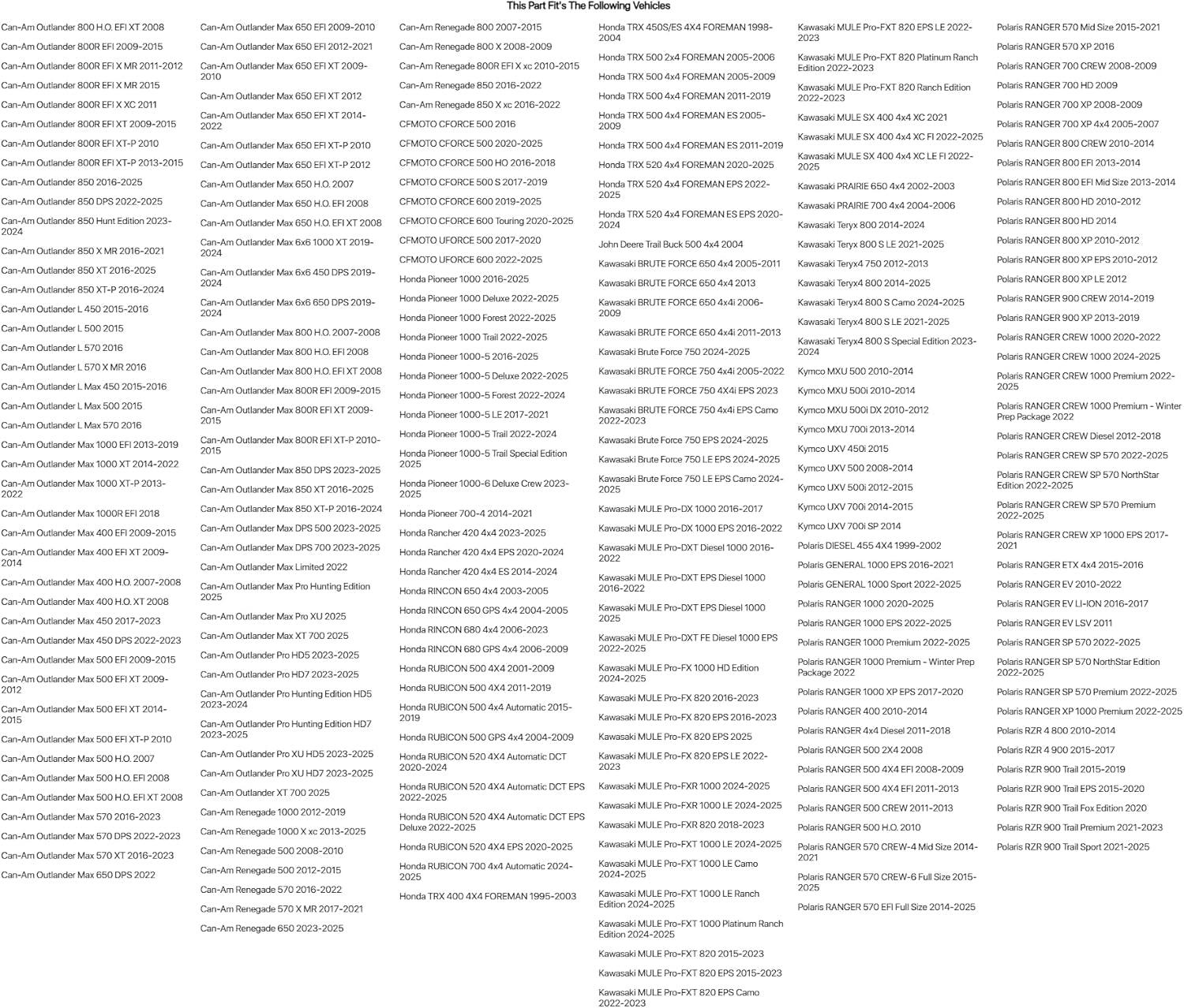 (4 Pack)  Terrabite Radial Tire 27X9-12 Medium/Hard Terrain for Kawasaki Teryx 800 2014-2024